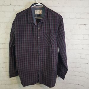 Men's Flag & Anthem longsleeve button-down shirt, size XXL